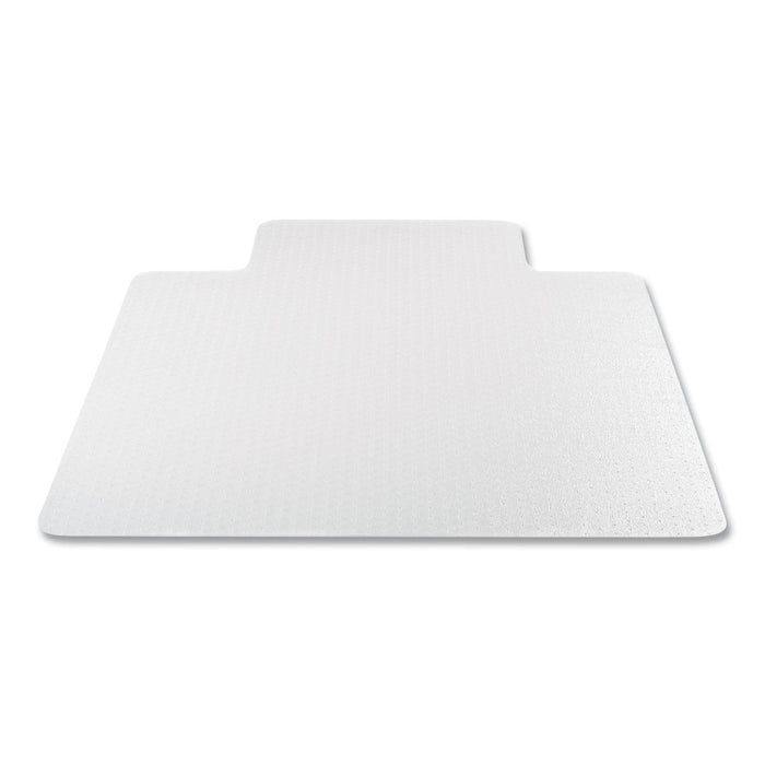 deflecto Antimicrobial Chair Mat, Medium Pile Carpet, 53 x 45, Lipped, Clear