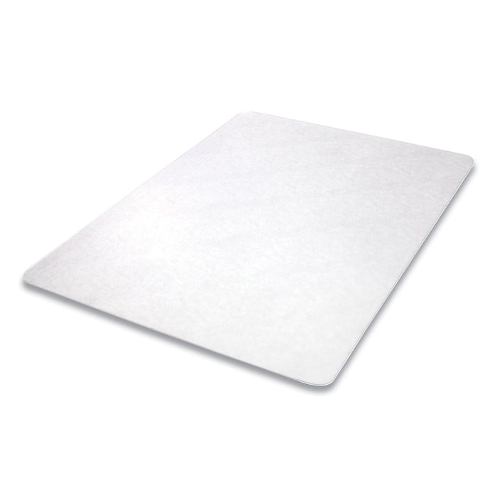 deflecto Antimicrobial Chair Mat, Medium Pile Carpet, 60 x 46, Rectangular, Clear