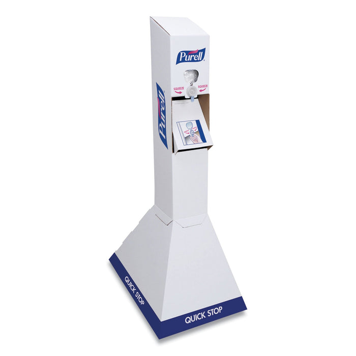 PURELL Quick Floor Stand Kit with Two 1,000 mL PURELL NXT Advanced Hand Sanitizer Refills, 18 x 29 x 52, White/Blue