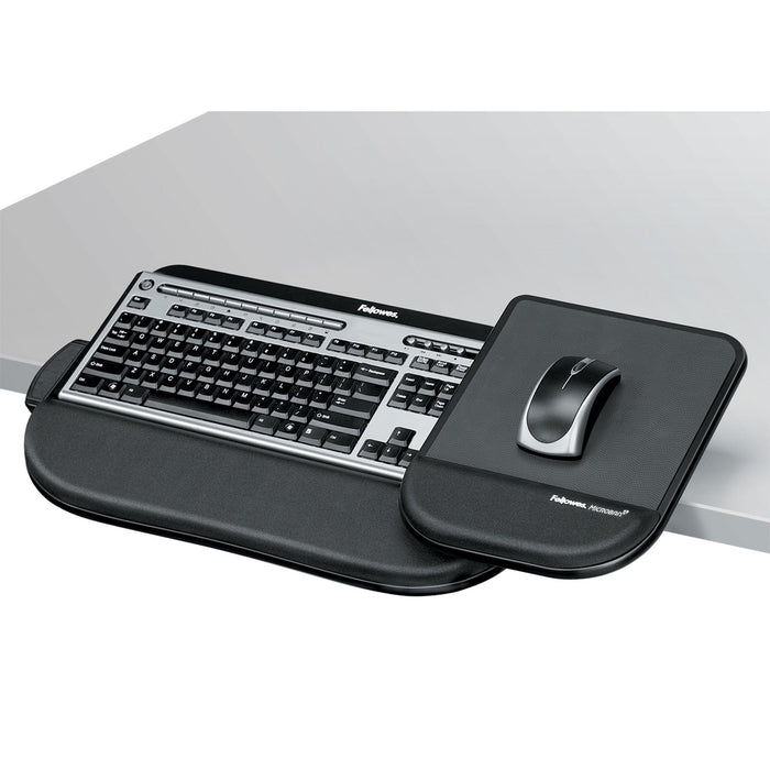 Fellowes Tilt 'n Slide Keyboard Manager with Comfort Glide, 19.5w x 11.5d, Black