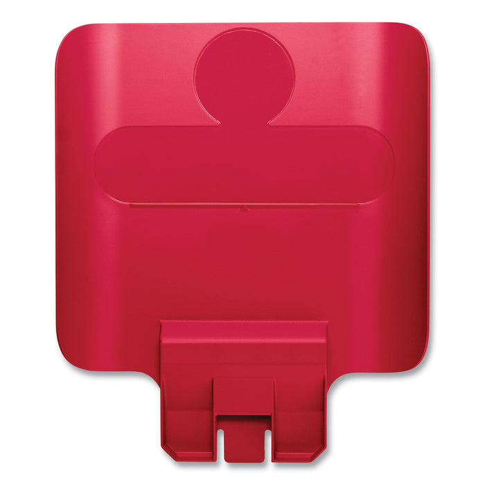 Rubbermaid Slim Jim Recycling Station Billboard, Red