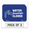 Tabbies BeSafe Messaging Education Wall Signs, 9 x 6,  "Water Fountain Closed", 3/Pack