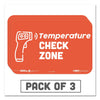 Tabbies BeSafe Messaging Education Wall Signs, 9 x 6,  "Temperature Check Zone", 3/Pack