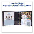 Avery Durable View Binder with DuraHinge and Slant Rings, 3 Rings, 2" Capacity, 11 x 8.5, Blue