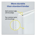 Avery Durable View Binder with DuraHinge and Slant Rings, 3 Rings, 1.5" Capacity, 11 x 8.5, White
