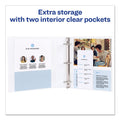 Avery Durable View Binder with DuraHinge and Slant Rings, 3 Rings, 1.5" Capacity, 11 x 8.5, White