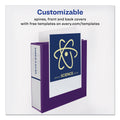 Avery Durable View Binder with DuraHinge and Slant Rings, 3 Rings, 1" Capacity, 11 x 8.5, Purple