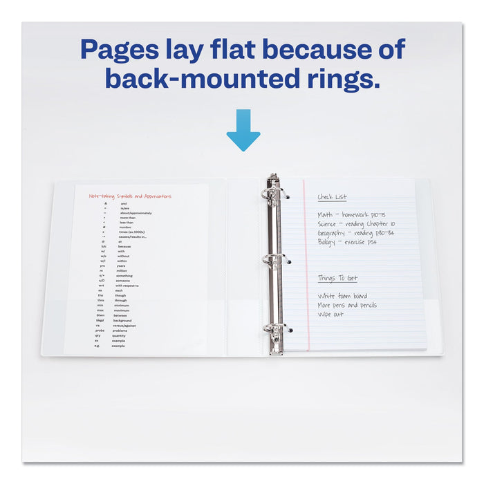 Avery Durable View Binder with DuraHinge and EZD Rings, 3 Rings, 1" Capacity, 11 x 8.5, White, (9301)