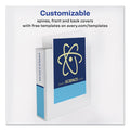 Avery Durable View Binder with DuraHinge and Slant Rings, 3 Rings, 2" Capacity, 11 x 8.5, White, 4/Pack