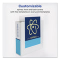Avery Durable View Binder with DuraHinge and Slant Rings, 3 Rings, 3" Capacity, 11 x 8.5, White, 4/Pack