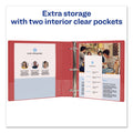 Avery Durable Non-View Binder with DuraHinge and Slant Rings, 3 Rings, 2" Capacity, 11 x 8.5, Red