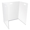 deflecto Lightweight Desktop Barriers, 22 x 16 x 24, Polypropylene, Clear, 10/Carton