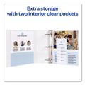 Avery Showcase Economy View Binder with Round Rings, 3 Rings, 0.5" Capacity, 11 x 8.5, White