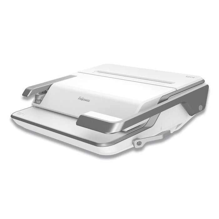 Fellowes Lyra 3-in-1 Binding Center, 300 Sheets, 16.63 x 15.62 x 6.03, White/Gray