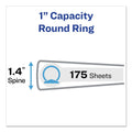 Avery Economy View Binder with Round Rings , 3 Rings, 1" Capacity, 8.5 x 5.5, White, (5806)