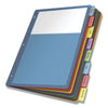 Cardinal Poly 1-Pocket Index Dividers, 8-Tab, 11 x 8.5, Assorted, 4 Sets