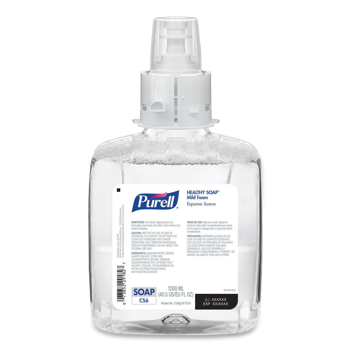 PURELL HEALTHY SOAP Mild Foam, For CS6 Dispensers, Fragrance-Free, 1,200 mL, 2/Carton
