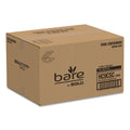Dart Bare by Solo Eco-Forward Bagasse Hinged Lid Containers, 3-Compartment, 9.6 x 9.4 x 3.2, Ivory, Sugarcane, 200/Carton