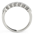 Diamond Studded Wide Multi-Diagonal Pattern Ring in 14k White Gold (5/8 cttw) by Bids.com