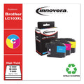Innovera Compatible Cyan/Magenta/Yellow High-Yield Ink, Replacement for LC1033PKS, 600 Page-Yield