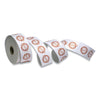 Iconex Tamper Seal Label, 1.88 x 6, Red/White, 500/Roll, 4 Rolls/Carton
