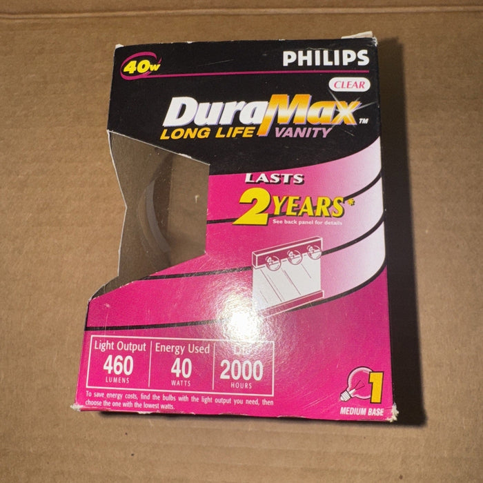 Philips Long Life 40W Vanity Light, Clear G25, Medium Base by Price Is Right Miami