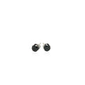 14k White Gold Stud Earrings with Black 4mm Cubic Zirconia by Bids.com