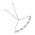 .925 Sterling Silver Miracle Set Diamond Accented Infinity Hearts 6â€-9â€ Adjustable Bolo Bracelet (H-I Color, I2-I3 Clarity) by Bids.com