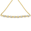 10K Yellow Gold over .925 Sterling Silver 1/10 Cttw Diamond Heart and X-Link 6â€-9â€ Adjustable Bolo Bracelet (H-I Color, I2-I3 Clarity) by Bids.com