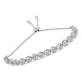 .925 Sterling Silver 1/4 cttw Round-cut Diamond Bolo Bracelet (I-J Color, I3 Clarity) by Bids.com