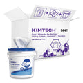 WypAll Critical Clean Wipers for Bleach, Disinfectants, Sanitizers WetTask Customizable Wet Wiping System, w/Bucket, 140/Roll, 6/CT