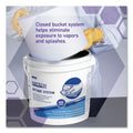 WypAll Power Clean Wipers for Solvents WetTask Customizable Wet Wiping System 12 x 6, Unscented, 95/Roll, 6 Rolls/1 Bucket/Carton