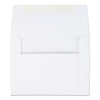 Quality Park Greeting Card/Invitation Envelope, A-2, Square Flap, Gummed Closure, 4.38 x 5.75, White, 100/Box