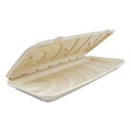 World Centric Fiber Hinged Containers, Pizza/Flatbread Containers, 6.6 x 13.7 x 1.3, Natural, Paper, 200/Carton