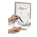Durable DURAFRAME Sign Holder, 8.5 x 11, Silver Frame, 2/Pack