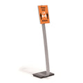 Durable Info Sign Duo Floor Stand, Letter-Size Inserts, 15 x 46.5, Clear