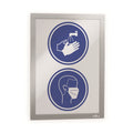 Durable DURAFRAME SUN Sign Holder, 8.5 x 11, Silver Frame, 2/Pack