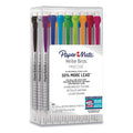 Paper Mate Write Bros Mechanical Pencil, 0.5 mm, HB (#2), Black Lead, Silver Barrel with Assorted Clip Colors, 24/Pack