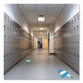 Tabbies BeSafe Messaging Education Floor Arrows and Wall Sign, Follow The Arrows For Your Safety, 12x18, White/Blue, 6 Arrows, 1 Sign