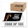 Tabbies BeSafe Messaging Table Top Tent Card, 8 x 3.87, Sorry! Area Closed Thank You For Keeping A Safe Distance, Black, 100/Carton