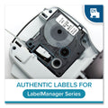 DYMO D1 High-Performance Polyester Permanent Label Tape, 0.5" x 18 ft, Black on White