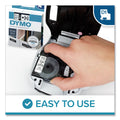 DYMO D1 High-Performance Polyester Removable Label Tape, 0.5" x 23 ft, Black on Clear