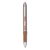 Sharpie S-Gel Premium Metal Barrel Gel Pen, Retractable, Medium 0.7 mm, Black Ink, Champagne Barrel, Dozen