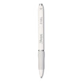 Sharpie S-Gel Fashion Barrel Gel Pen, Retractable, Medium 0.7 mm, Black Ink, Pearl White Barrel, Dozen