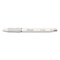 Sharpie S-Gel Fashion Barrel Gel Pen, Retractable, Medium 0.7 mm, Black Ink, Pearl White Barrel, Dozen