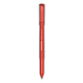 Paper Mate Write Bros. Ballpoint Pen, Stick, Fine 0.8 mm, Red Ink, Red Barrel, Dozen