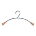 Alba Metal and Wood Coat Hangers, 6/Set, Gray/Mahogany