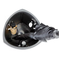 Alba Triangular Umbrella Stand, Steel/Plastic, 10.25w x 10.25d x 23.67h, Black