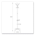 Alba CLEO Coat Stand, Stand Alone Rack, Ten Knobs, Steel/Plastic, 19.75w x 19.75d x 68.9h, Black