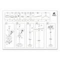 Alba Wavy Coat Tree, Six Hangers/Two Knobs/Four Hooks, 18.88w x 14d x 68.5h, Silver/Wood